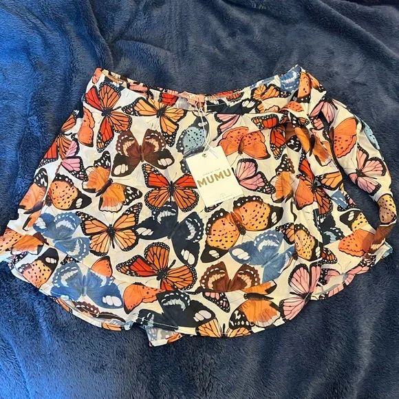 Show Me Your MuMu Baileys Butterfly Skort Medium NEW NWT skirt/shorts combo - Picture 12 of 13